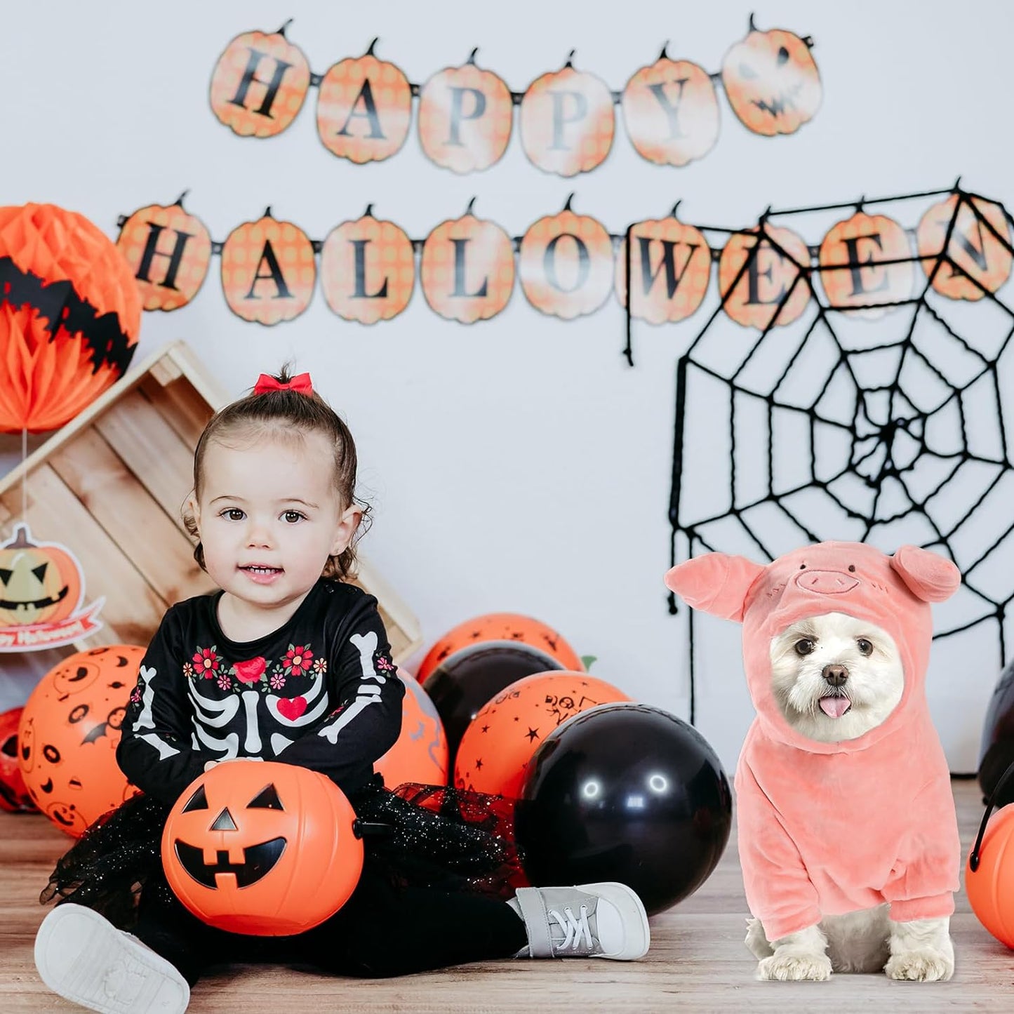 NACOCO Halloween Pig Dog Costume - Pet Christmas New Year Hoodie Warm Party Coat Outfit for Small and Medium Cat Dog Clothes.