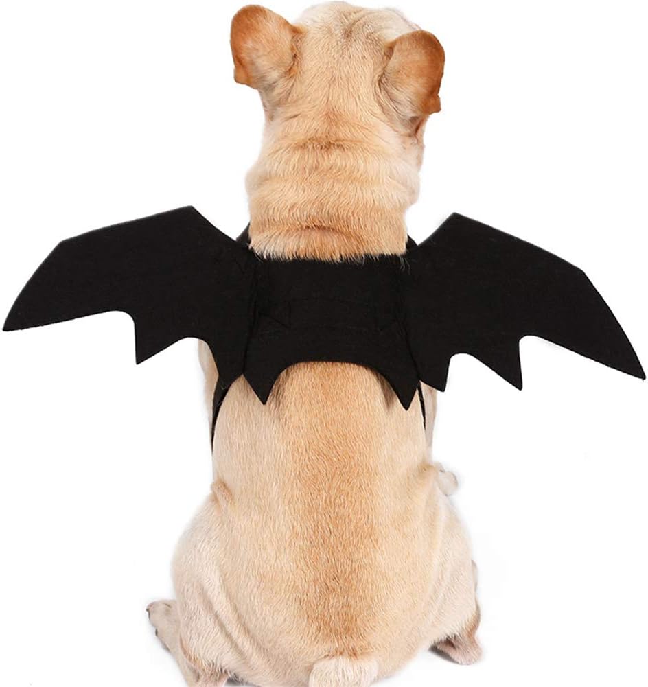 NACOCO Dog Bat Wings Halloween Pet Black Bat Costume Dog Wings Costume Accessories for Party Cosplay Halloween