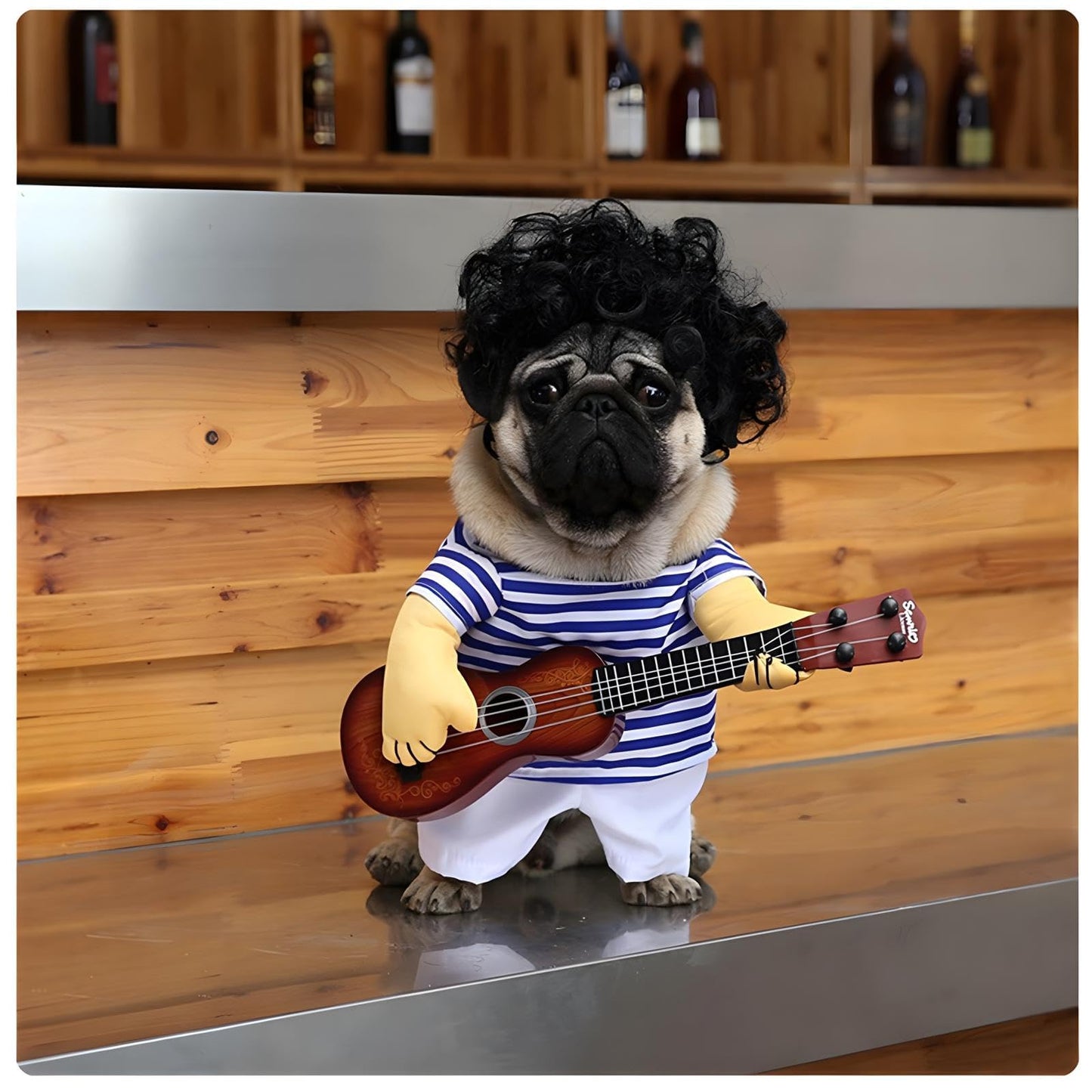 NACOCO Pet Guitar Costume Dog Costumes Cat Halloween Christmas Cosplay Party Funny Outfit Clothes