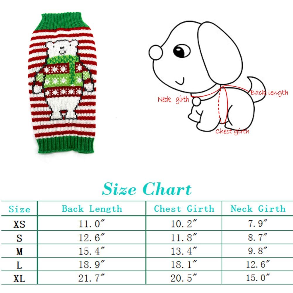 NACOCO Dog Snowman Sweater Christmas Warm Cat Costume Pet Polar Bear Design Coat Winter Cat New Year Clothes for Small to Large Dogs