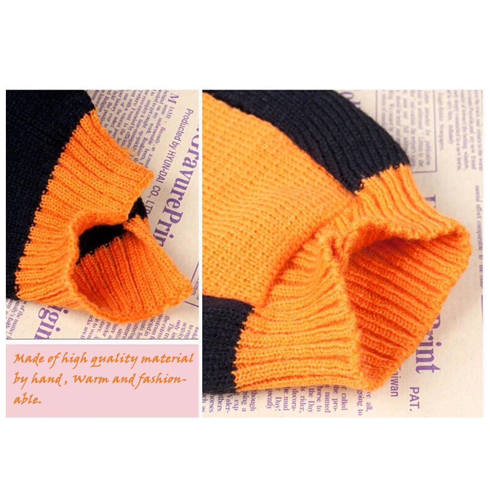 NACOCO Dog Sweater Pumpkin Pet Sweaters Halloween Holiday Party for Cat and Puppy