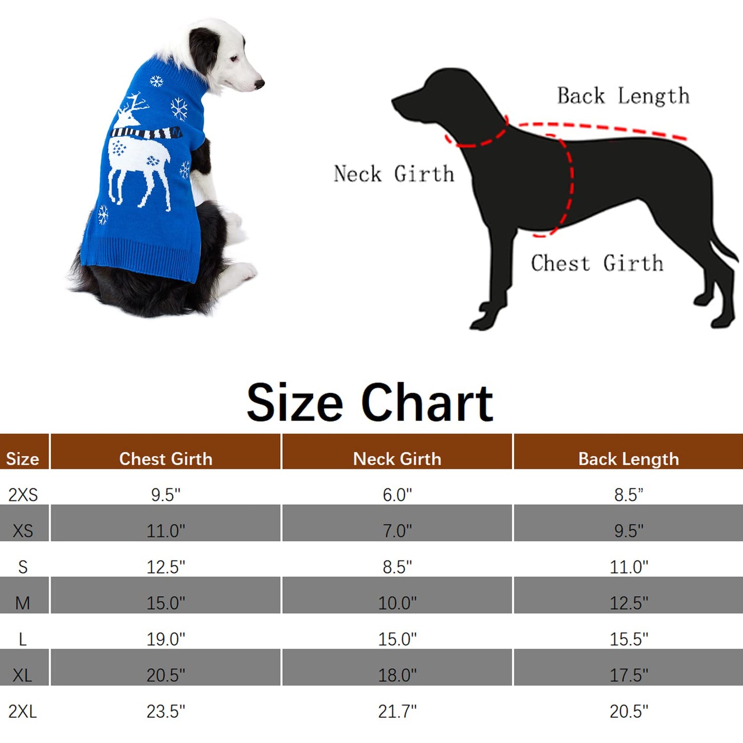 NACOCO Dog Reindeer Sweaters Dog Sweaters New Year Christmas Pet Clothes for Small Dog and Cat