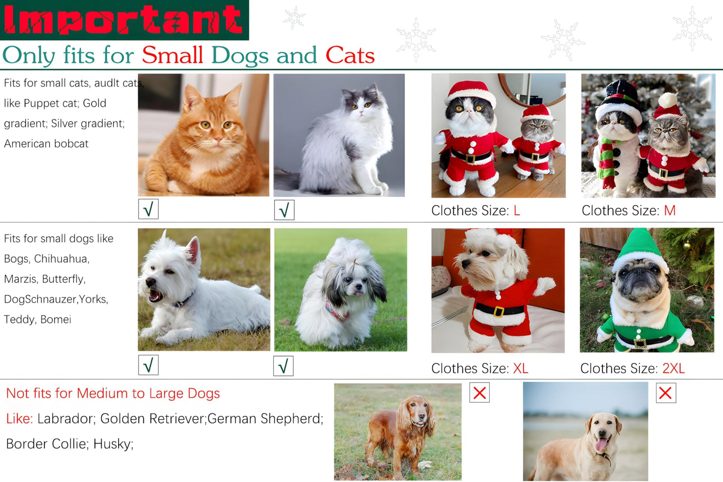 NACOCO Pet Christmas Costumes Dog Suit with Cap Santa Claus Suit Dog Hoodies Cat Xmas Costumes