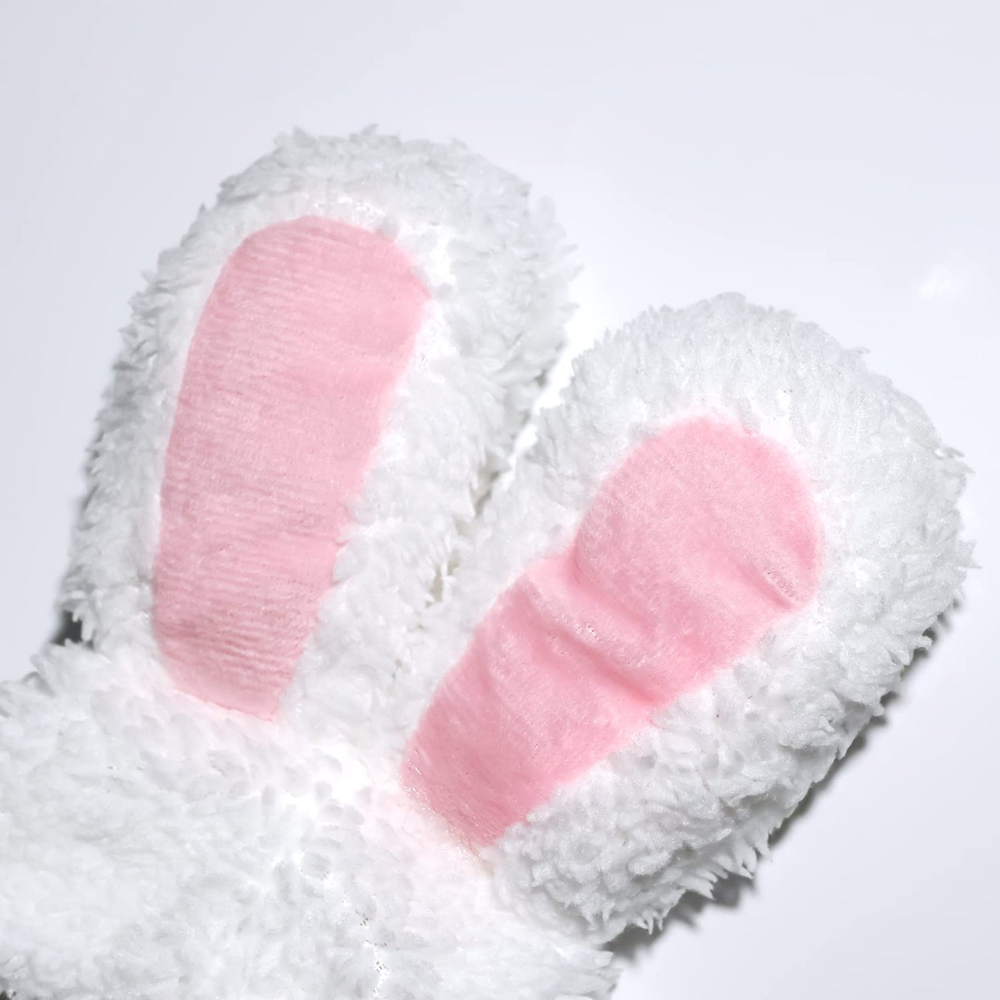 NACOCO Easter Cute Bunny Ears Plush Headdress Cat White and Pink Rabbit Hat Decoration Girl White Rabbit Cap for Cat Dog&Adult Woman and Man (Pet)