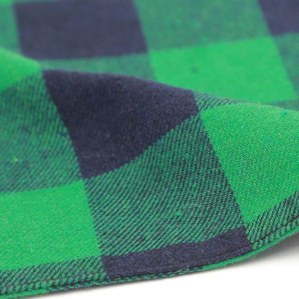 NACOCO Dog Bandana Bibs Pet Plaid Scarf Triangle Head Scarfs Accessories Neckerchief for Small and Medium Dog