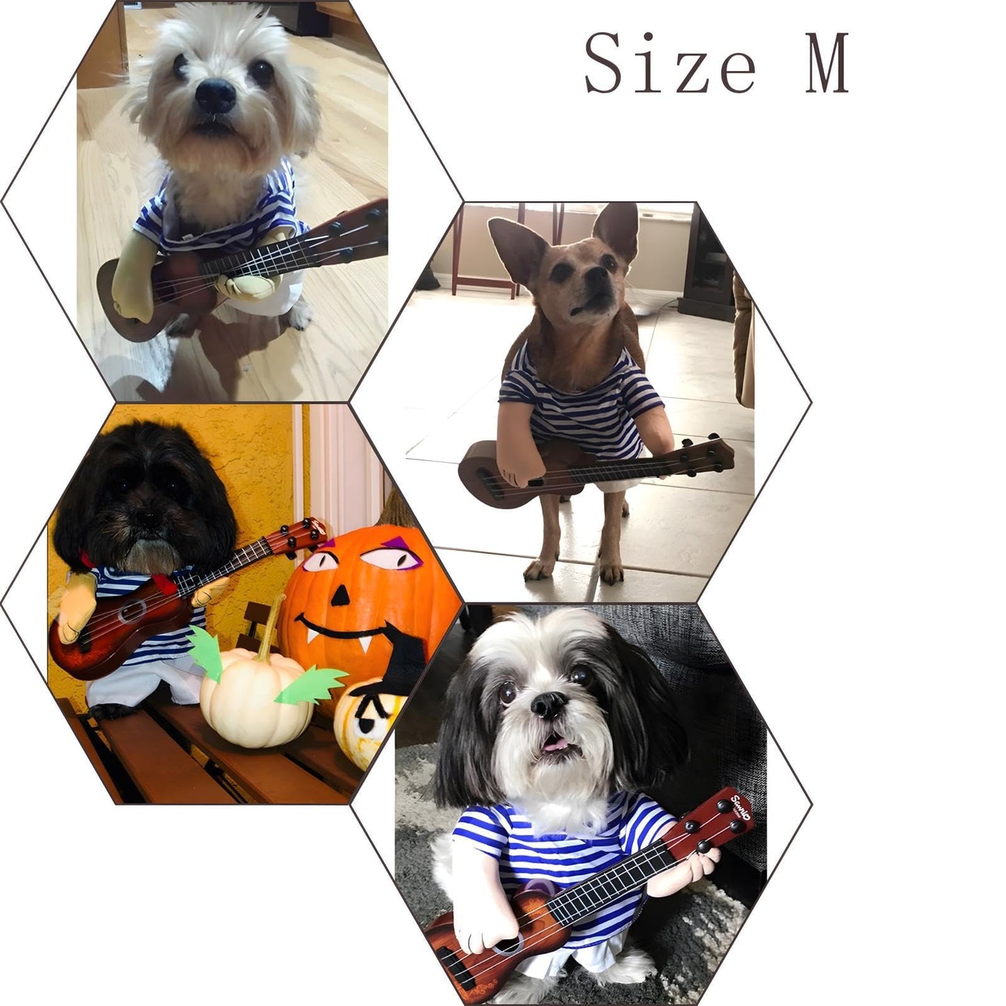 NACOCO Pet Guitar Costume Dog Costumes Cat Halloween Christmas Cosplay Party Funny Outfit Clothes