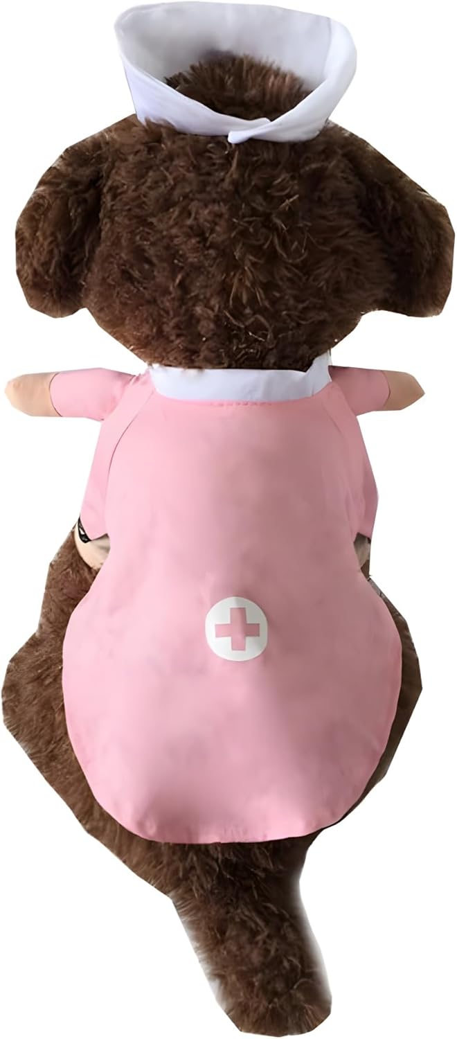 NACOCO Dog Cat Nurse Costume Pet Nurse Clothing Halloween Jeans Outfit Apparel