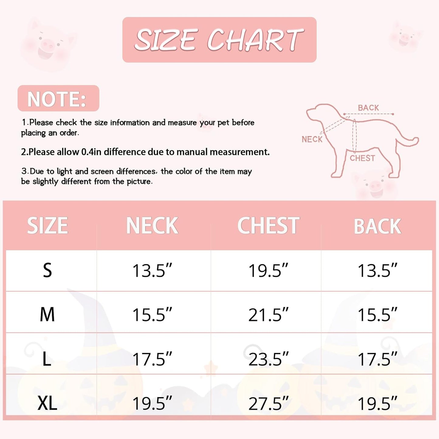 NACOCO Halloween Pig Dog Costume - Pet Christmas New Year Hoodie Warm Party Coat Outfit for Small and Medium Cat Dog Clothes.