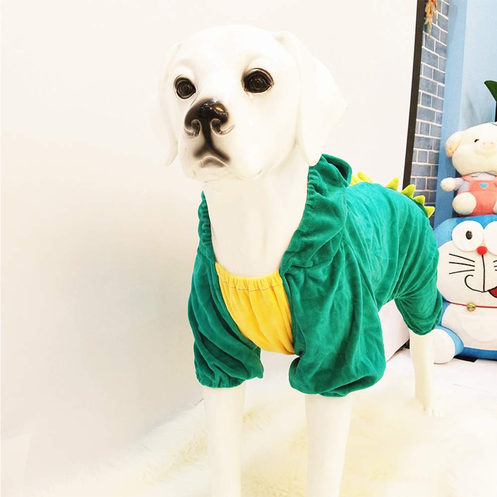 NACOCO Halloween Dog Dinosaur Costume - Pet Clothes Design Hoodie Yellow for Medium & Large Dog