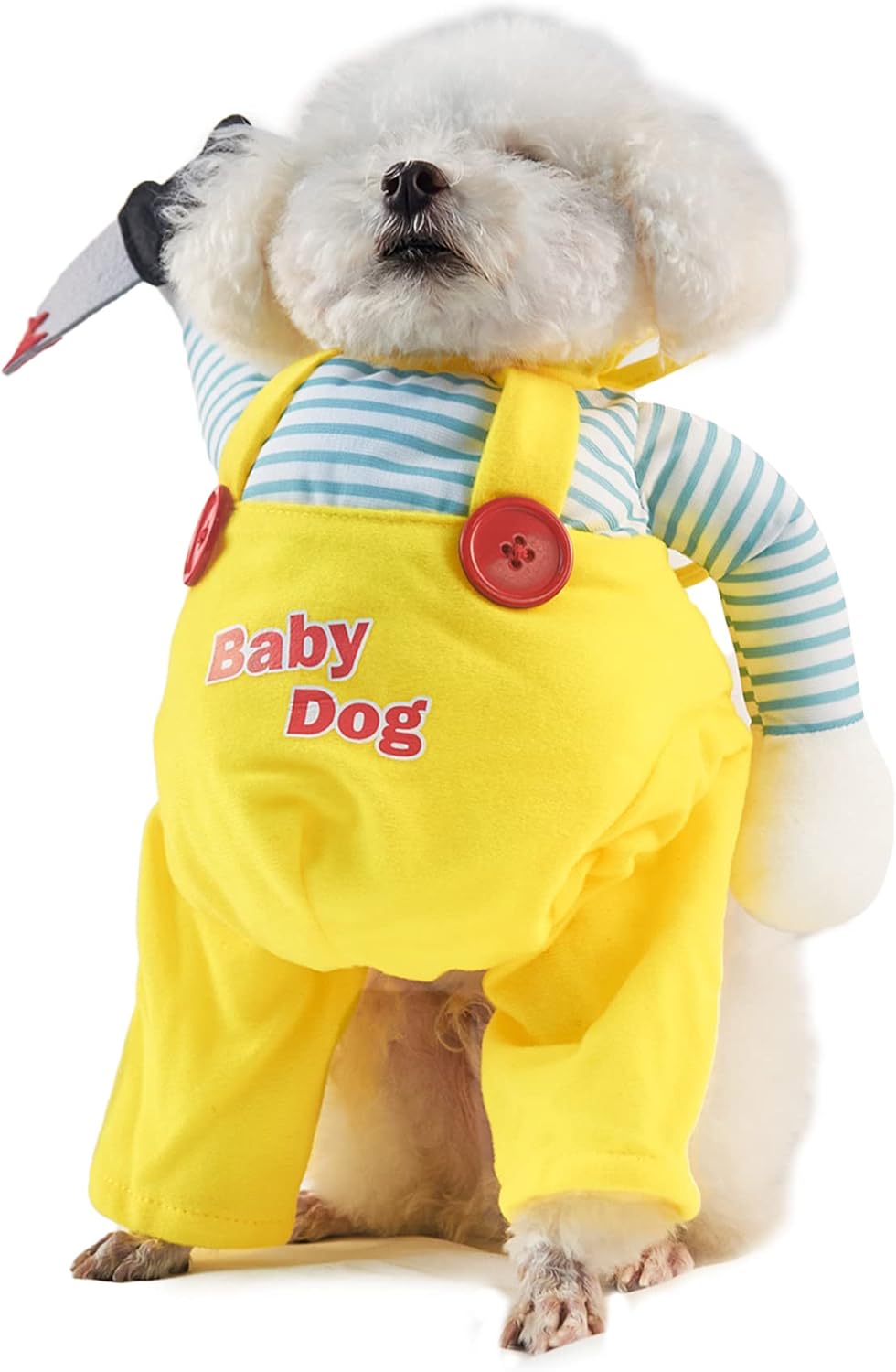 NACOCO Dog Halloween Costume Pet Knife Doll Cat Halloween Outfits Funny Party Cos-Playing Party for Small and Medium Dogs