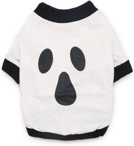 NACOCO Halloween Dog Ghost Hoodies - Shirt Costume Dog Tees for Small Dogs Funny Cute