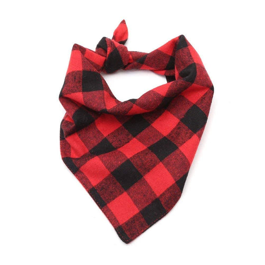 NACOCO Dog Bandana Bibs Pet Plaid Scarf Triangle Head Scarfs Accessories Neckerchief for Small and Medium Dog
