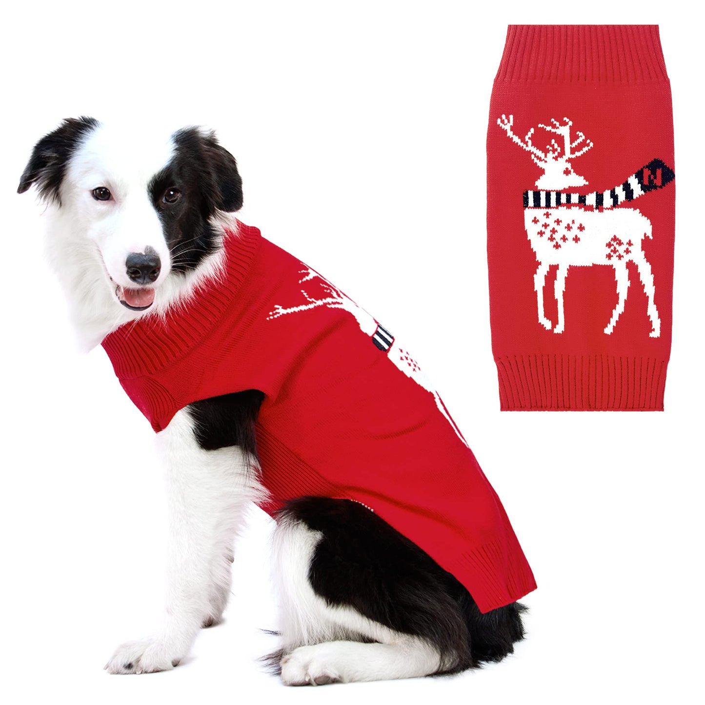 NACOCO Dog Reindeer Sweaters Dog Sweaters New Year Christmas Pet Clothes for Small Dog and Cat