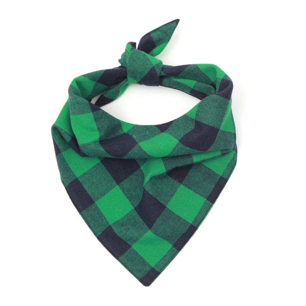 NACOCO Dog Bandana Bibs Pet Plaid Scarf Triangle Head Scarfs Accessories Neckerchief for Small and Medium Dog