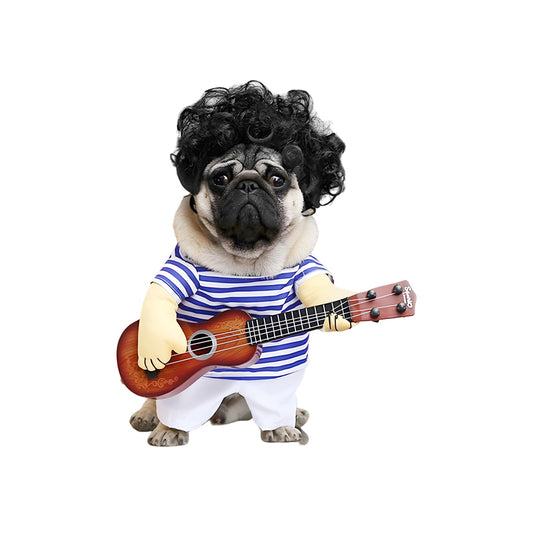 NACOCO Pet Guitar Costume Dog Costumes Cat Halloween Christmas Cosplay Party Funny Outfit Clothes