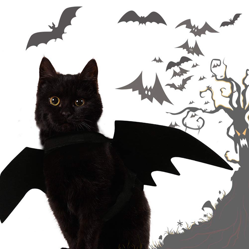 NACOCO Pet Halloween Bat Wings Costume Cool Batman Design Party Clothes for Cat Small Dog