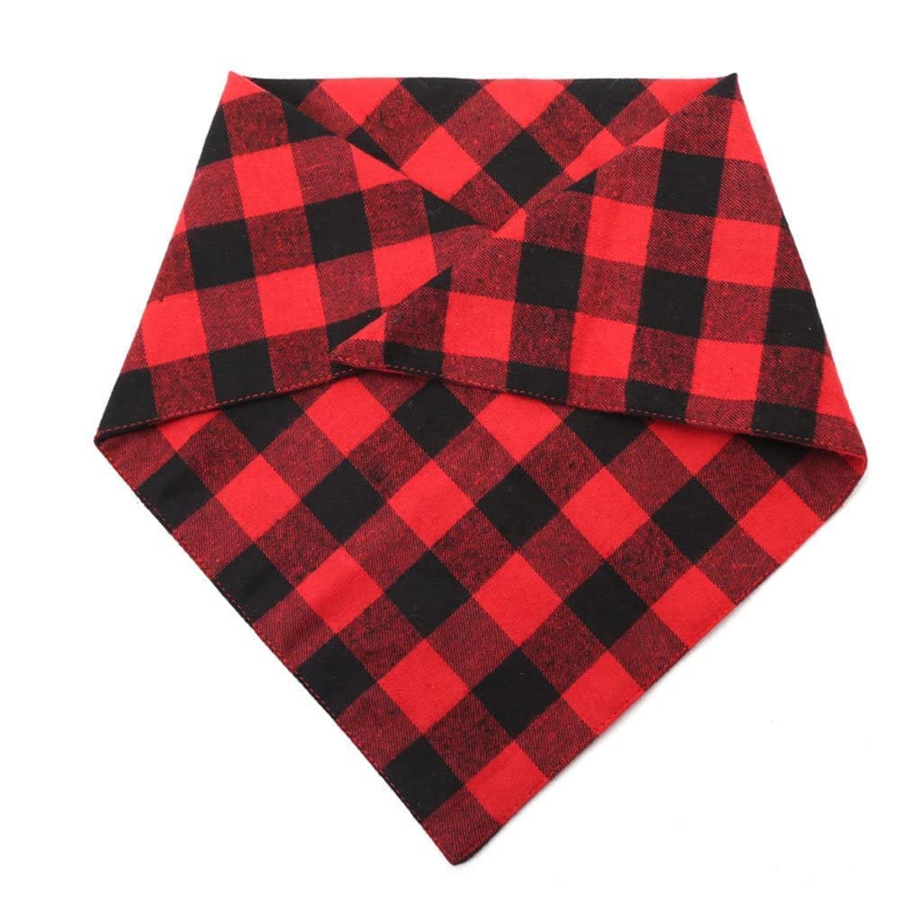 NACOCO Dog Bandana Bibs Pet Plaid Scarf Triangle Head Scarfs Accessories Neckerchief for Small and Medium Dog