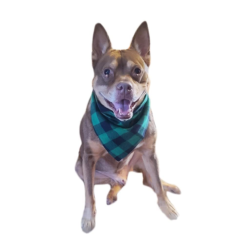 NACOCO Dog Bandana Bibs Pet Plaid Scarf Triangle Head Scarfs Accessories Neckerchief for Small and Medium Dog