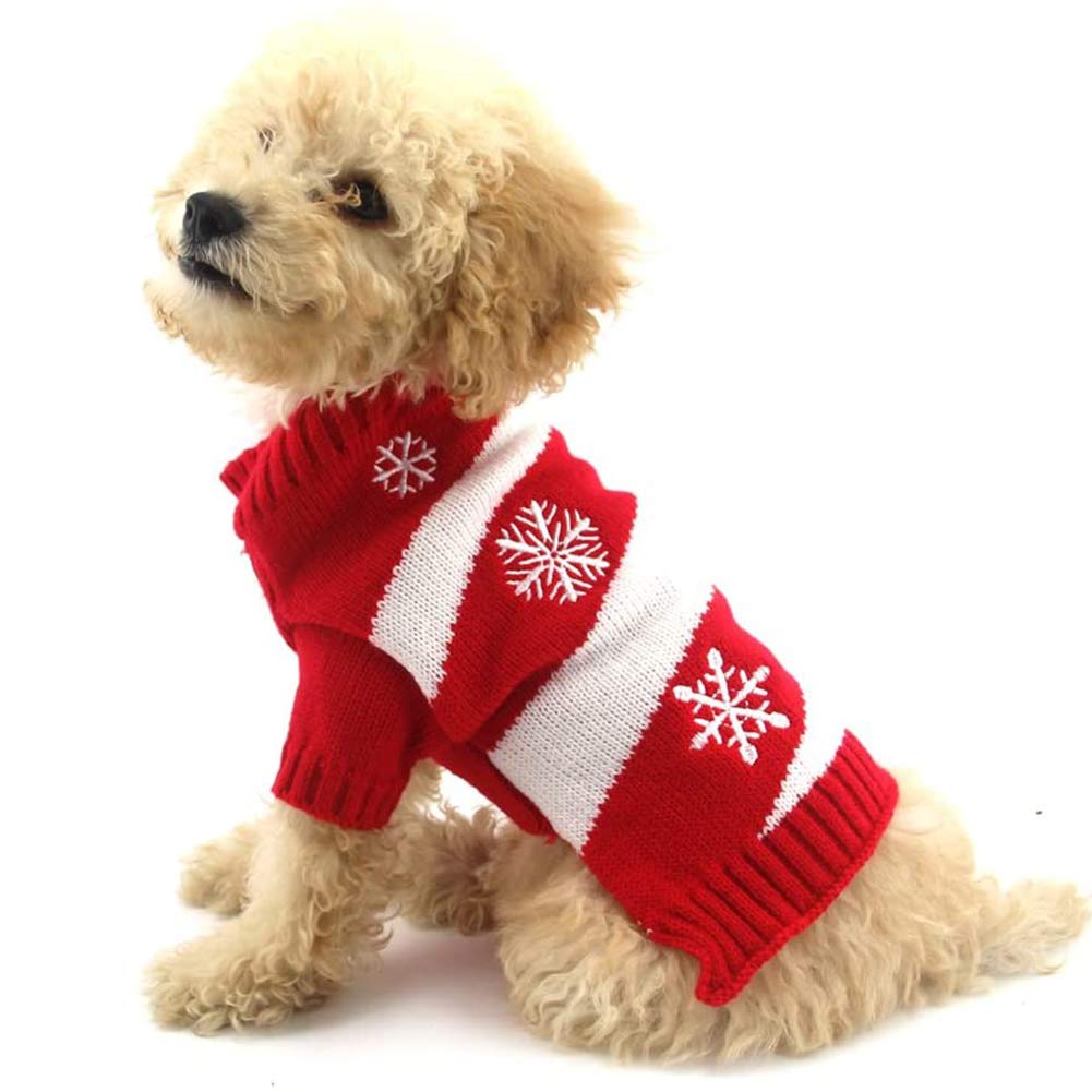 NACOCO Dog Snow Sweaters Snowman Sweaters Xmas Dog Holiday Sweaters New Year Christmas Sweater Pet Clothes for Small Dog and Cat