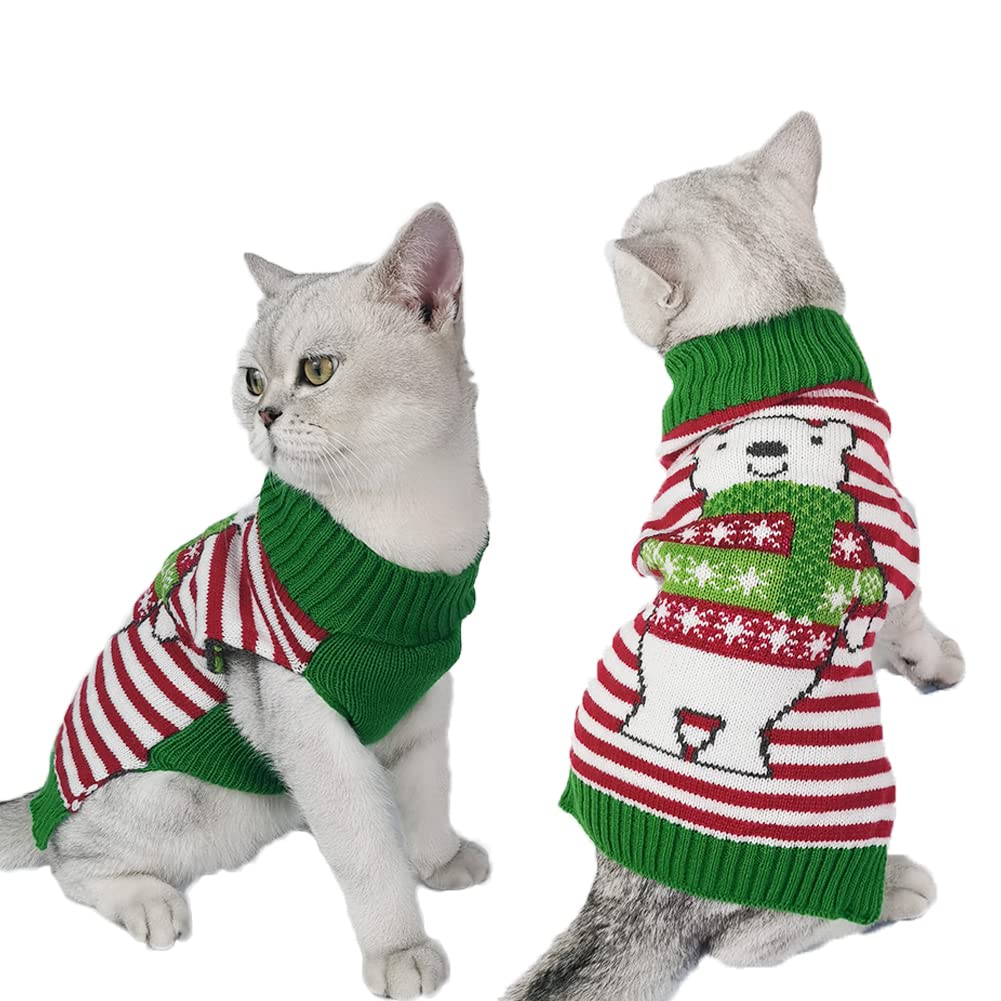 NACOCO Dog Snowman Sweater Christmas Warm Cat Costume Pet Polar Bear Design Coat Winter Cat New Year Clothes for Small to Large Dogs