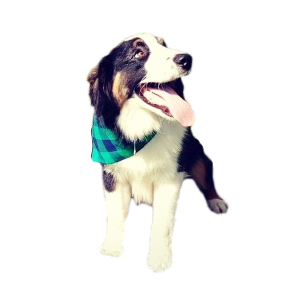 NACOCO Dog Bandana Bibs Pet Plaid Scarf Triangle Head Scarfs Accessories Neckerchief for Small and Medium Dog