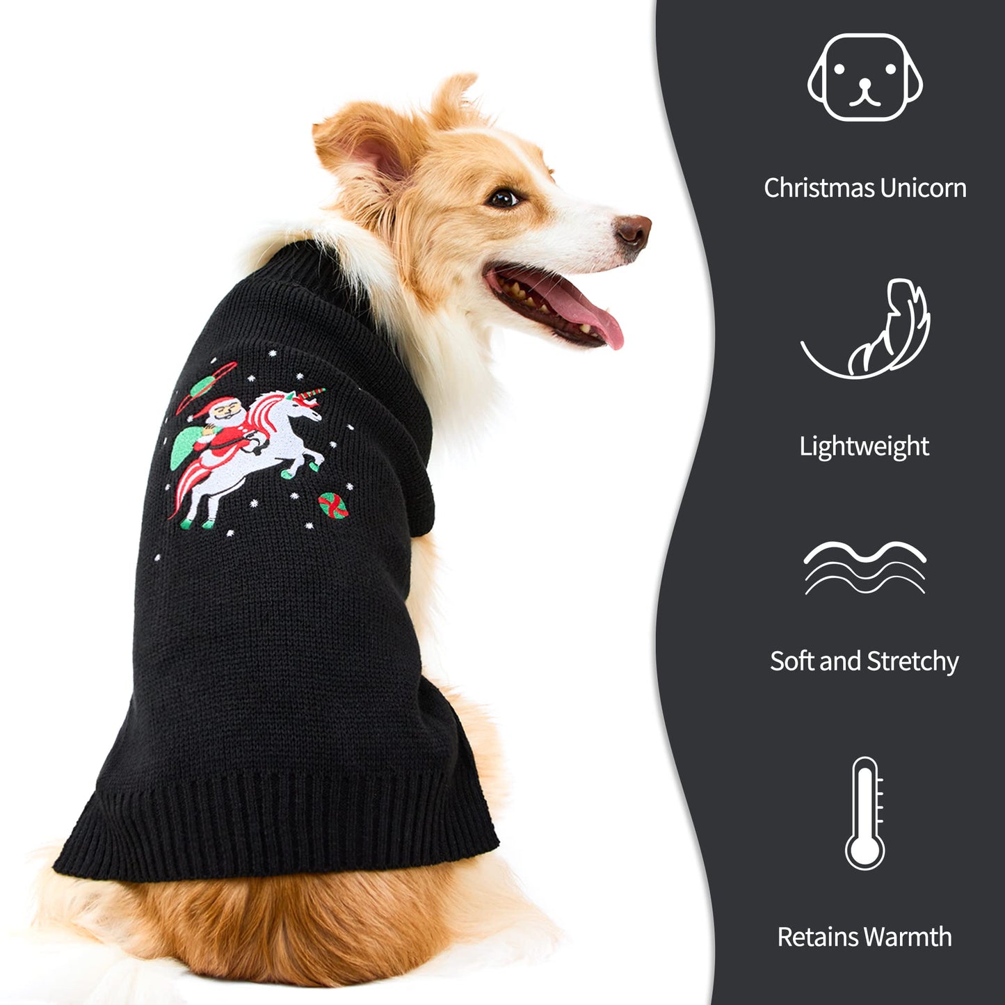 NACOCO Dog Christmas Sweater Cat Sweater Pet Halloween Funny Santa Claus Unicorn Vest Dog Holiday Knitwear Warm Fall Winter Clothes for Dogs Cats Pullover Cat Sweaters Outfits