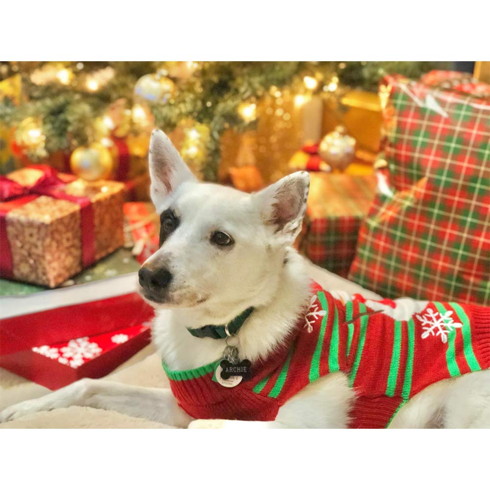 NACOCO Dog Snow Sweaters Snowman Sweaters Xmas Dog Holiday Sweaters New Year Christmas Sweater Pet Clothes for Small Dog and Cat