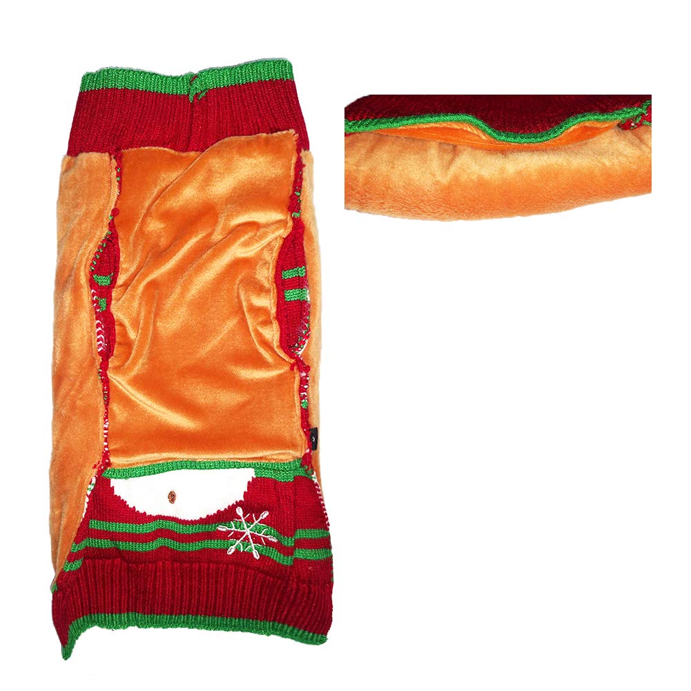 NACOCO Dog Snow Sweaters Thick Snowman Sweaters Xmas Dog Holiday Sweaters New Year Christmas Sweater Pet Clothes for Small Dog and Cat