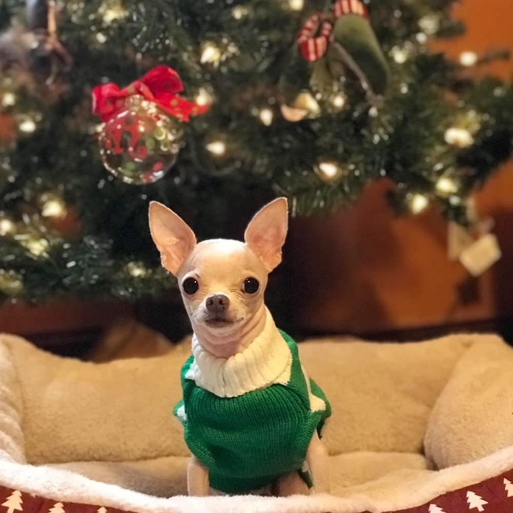 NACOCO Dog Sweater Pet Christmas Elk Bells Sweaters Halloween Reindeer for Small Dog and Cat