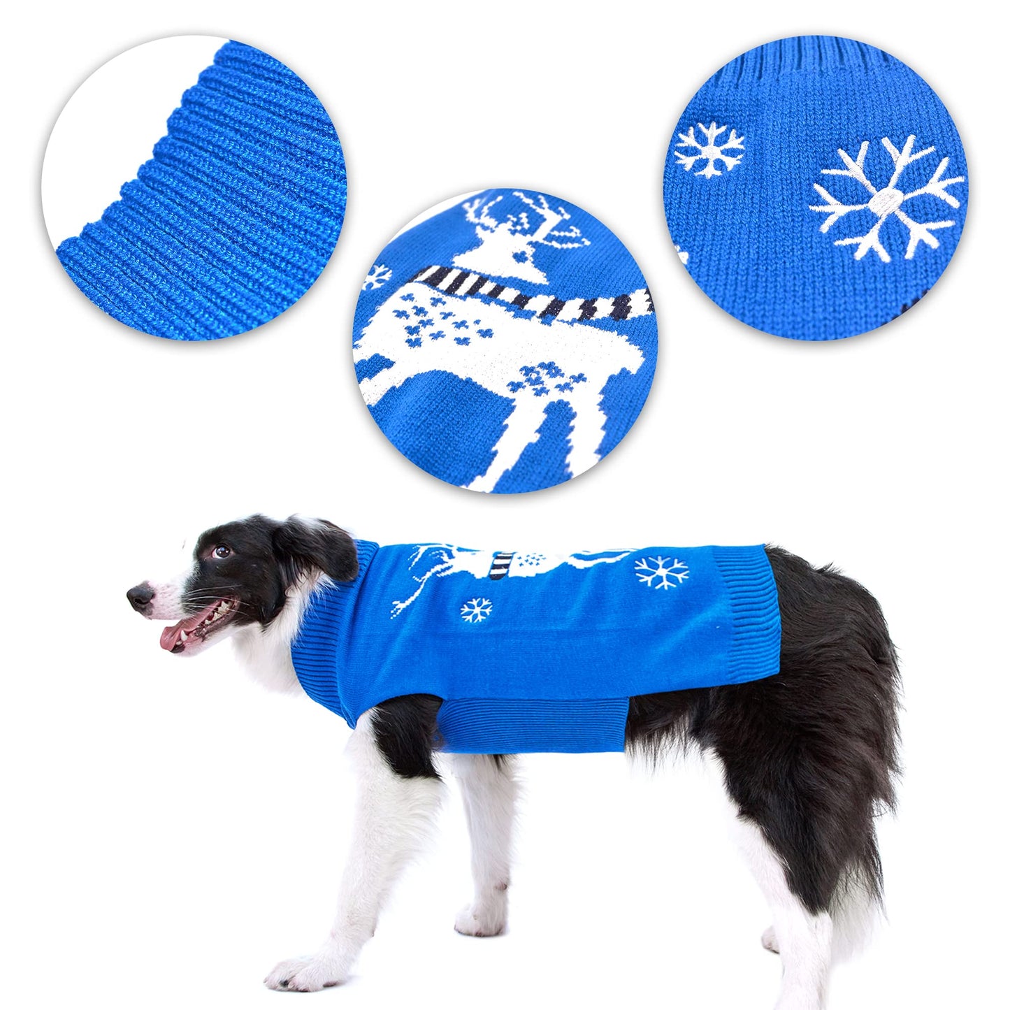 NACOCO Dog Reindeer Sweaters Dog Sweaters New Year Christmas Pet Clothes for Small Dog and Cat