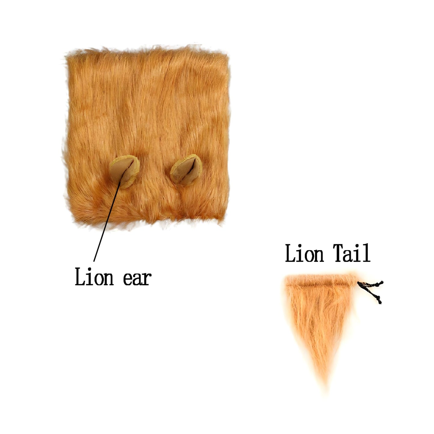 NACOCO Dog Wig Lion Mane Hair Hat with Ear and Tail Funny Halloween Dog Costume for Large Dogs Golden Retriever