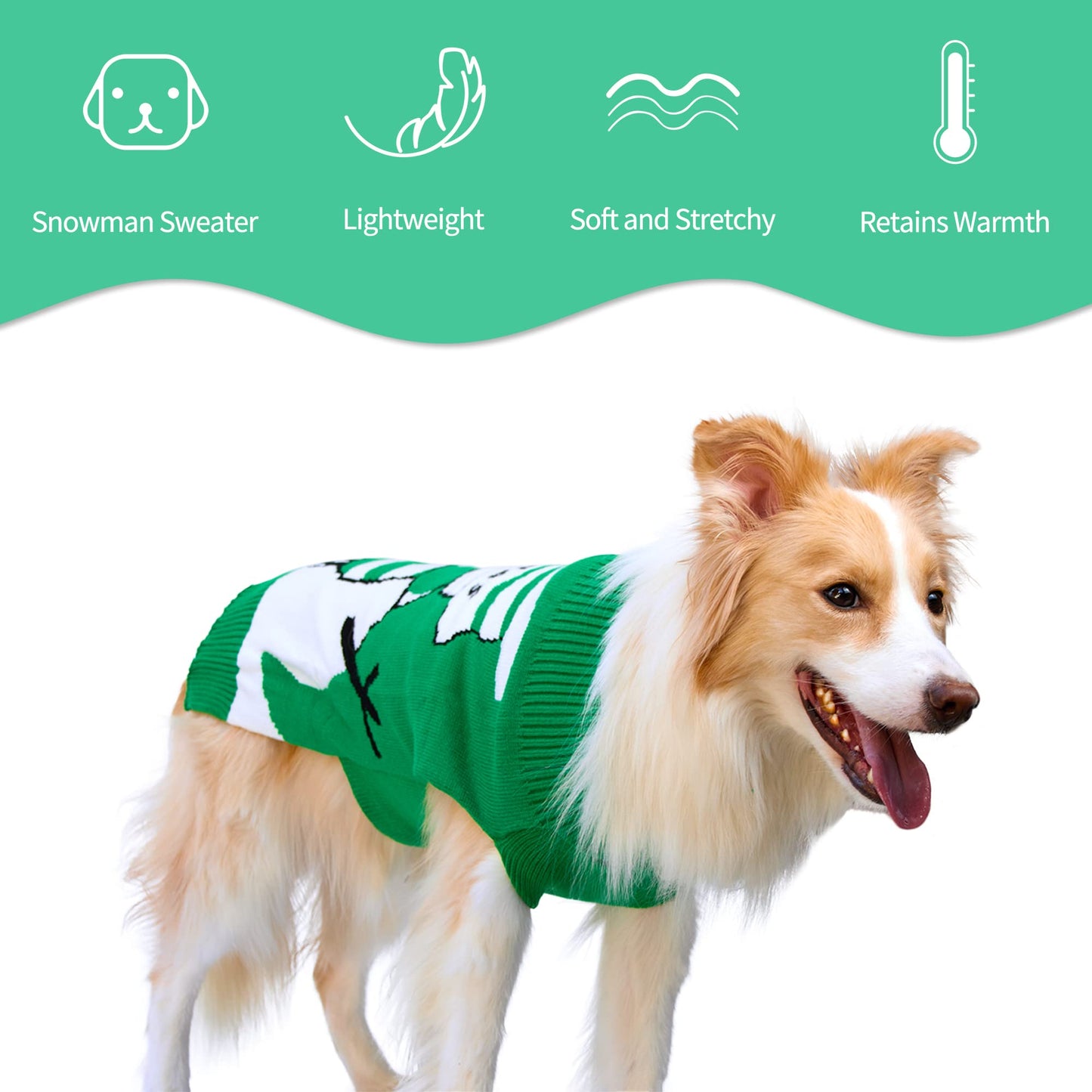 NACOCO Dog Christmas Sweater Cat Snowman Jumper Pet Ugly Funny Santa Claus Vest Dog Holiday Knitwear Warm Fall Winter Clothes for Dogs Cats Pullover Cat Sweaters Outfits