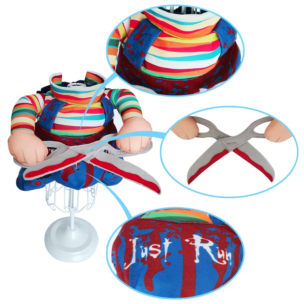 NACOCO Dog Halloween Scissors Style Doll Costume Pet Christmas Cosplay Adjustable Doll Funny Special Clothes Puppy Party Clothes for Small Dogs Cats.