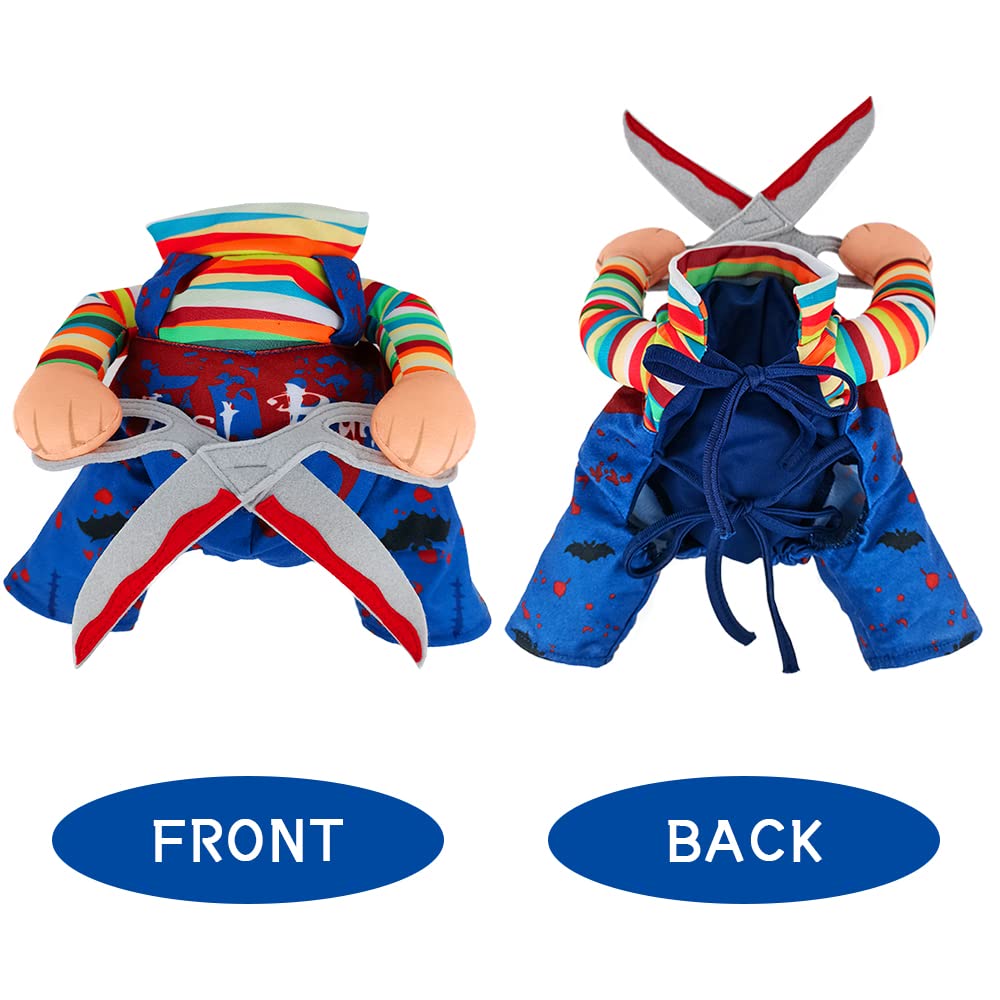 NACOCO Dog Halloween Scissors Style Doll Costume Pet Christmas Cosplay Adjustable Doll Funny Special Clothes Puppy Party Clothes for Small Dogs Cats.