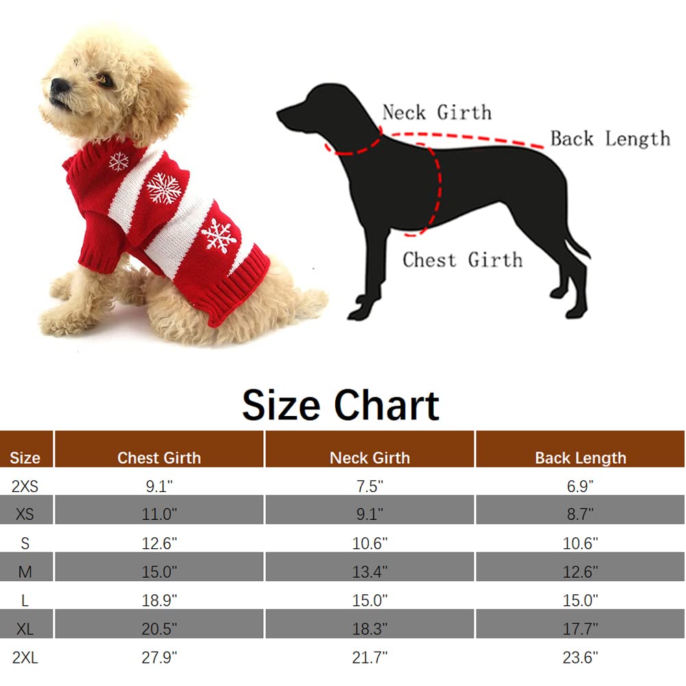 NACOCO Dog Snow Sweaters Snowman Sweaters Xmas Dog Holiday Sweaters New Year Christmas Sweater Pet Clothes for Small Dog and Cat