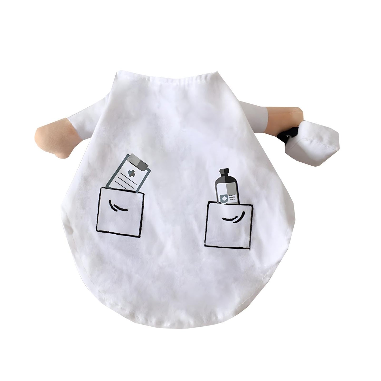 NACOCO Dog Cat Doctor Costume Pet Doctor Clothing Halloween Jeans Outfit Apparel