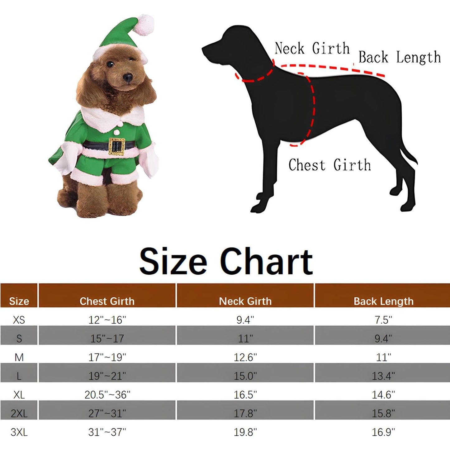 NACOCO Pet Christmas Costumes Dog Suit with Cap Santa Claus Suit Dog Hoodies Cat Xmas Costumes