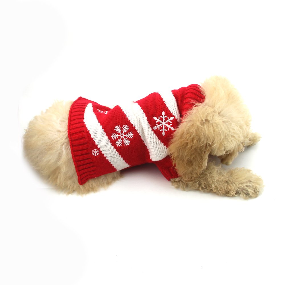 NACOCO Dog Snow Sweaters Snowman Sweaters Xmas Dog Holiday Sweaters New Year Christmas Sweater Pet Clothes for Small Dog and Cat