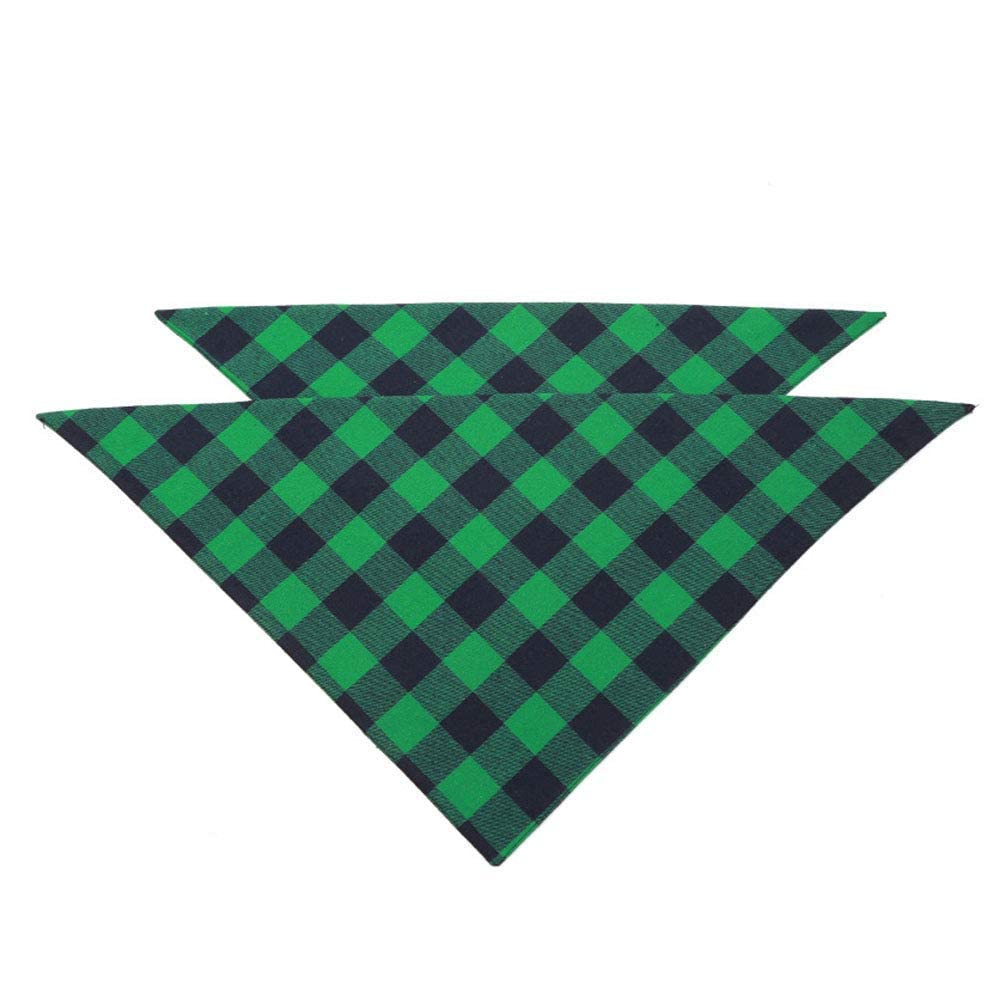 NACOCO Dog Bandana Bibs Pet Plaid Scarf Triangle Head Scarfs Accessories Neckerchief for Small and Medium Dog