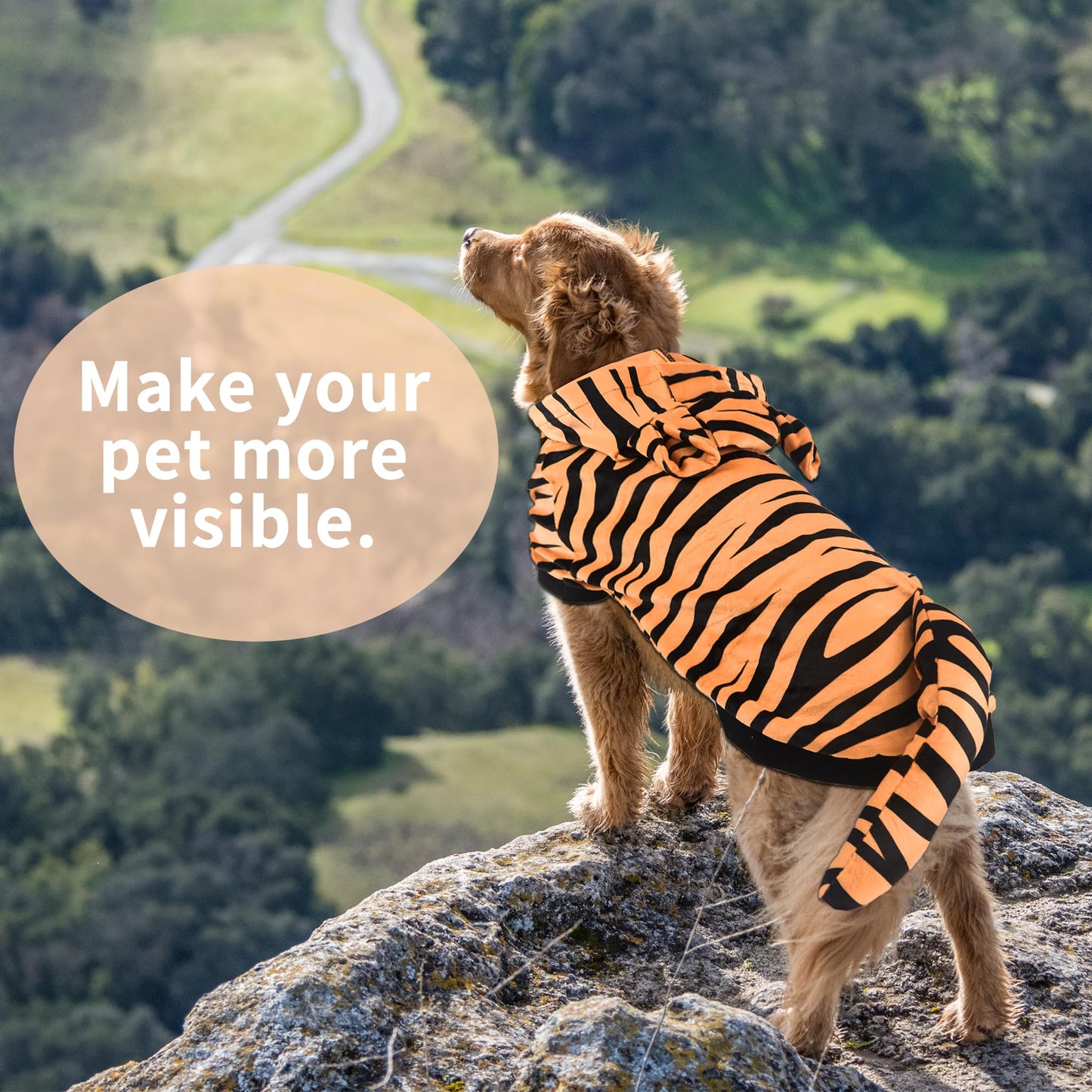 NACOCO Halloween Dog Tiger Costume-Pet Cosplay Clothes Cat Coat Hoodie Outfits Warm Winter Apparel for Dog Small and Medium Cat.