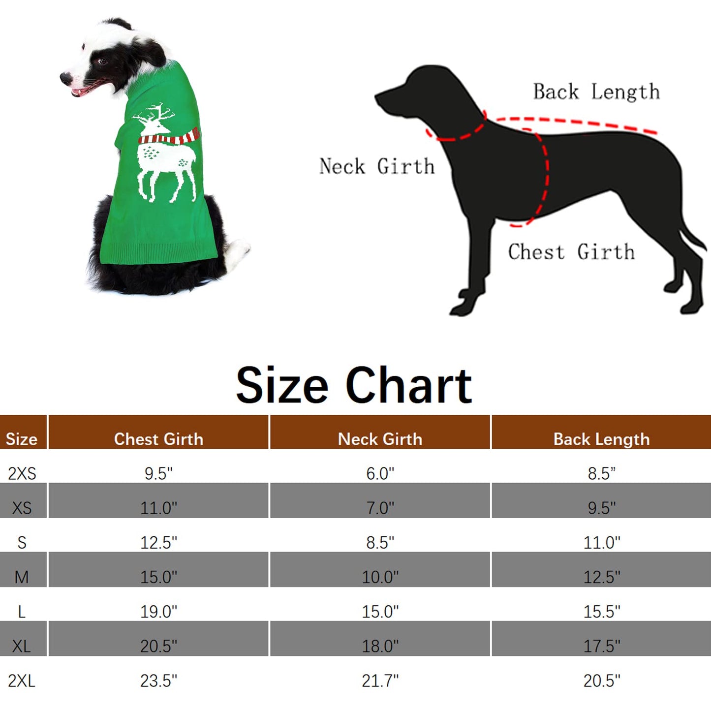 NACOCO Dog Reindeer Sweaters Dog Sweaters New Year Christmas Pet Clothes for Small Dog and Cat