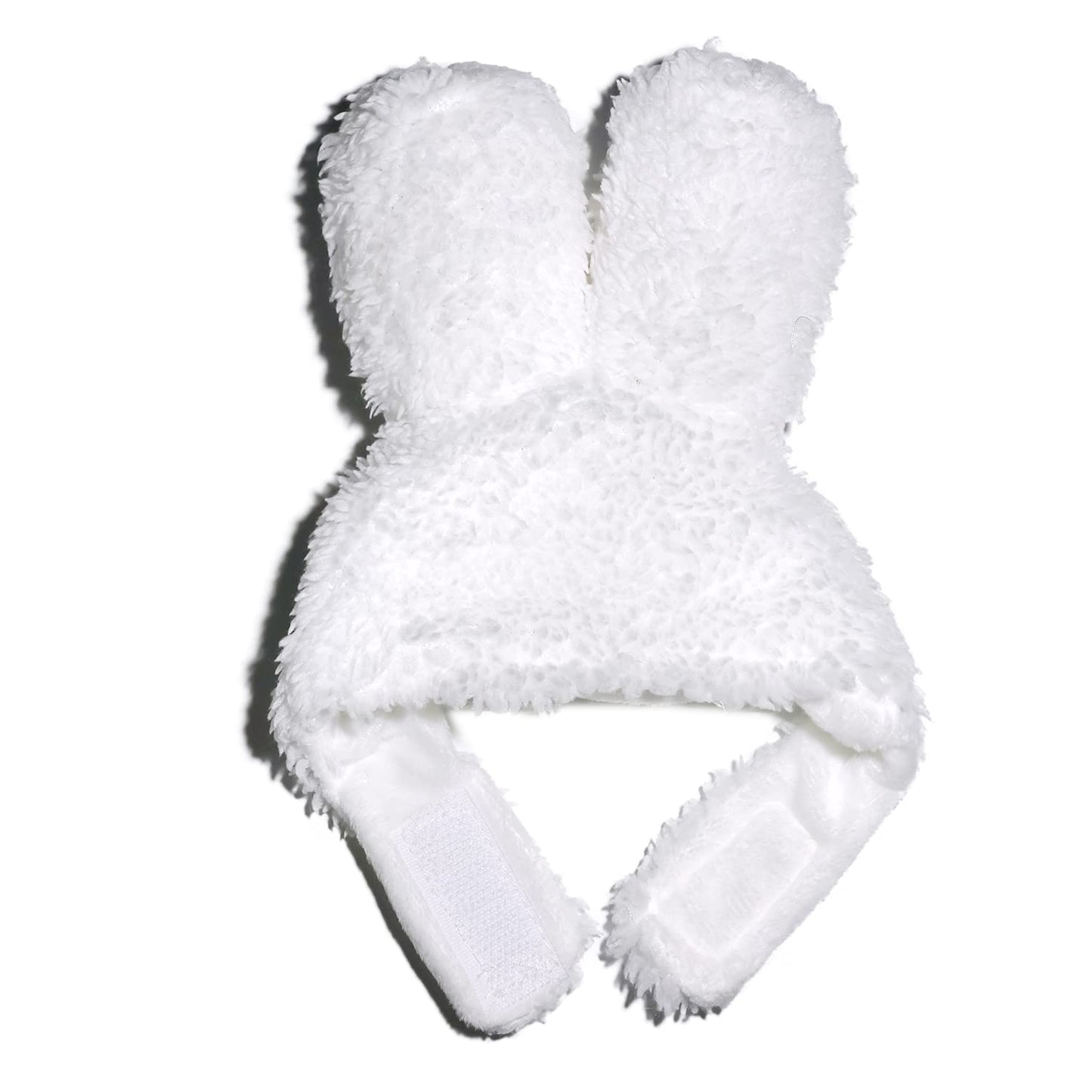 NACOCO Easter Cute Bunny Ears Plush Headdress Cat White and Pink Rabbit Hat Decoration Girl White Rabbit Cap for Cat Dog&Adult Woman and Man (Pet)