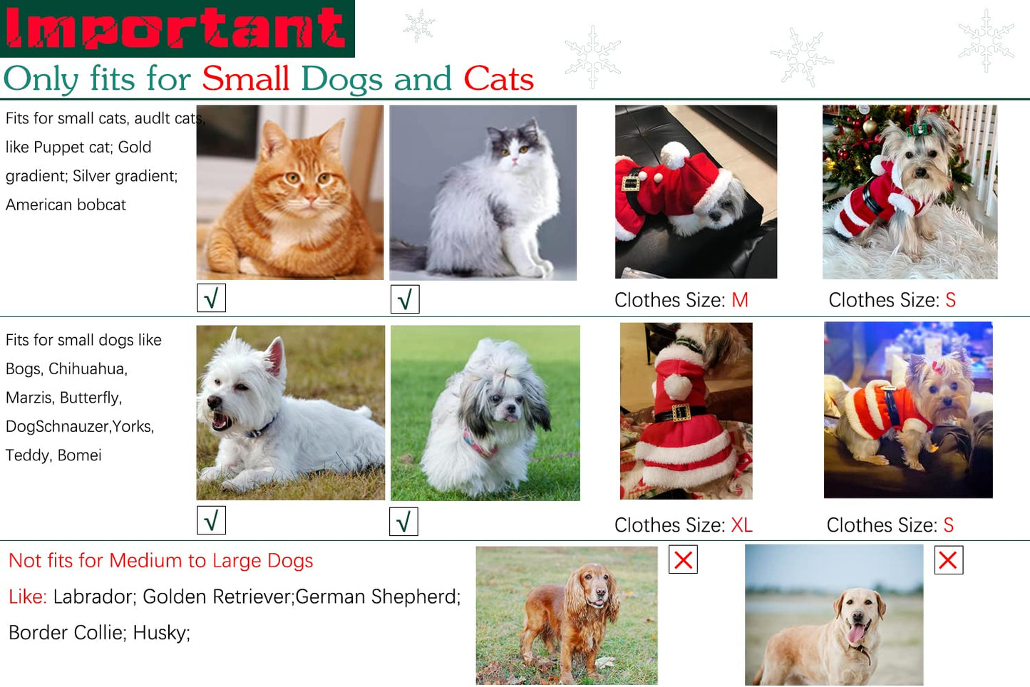 NACOCO Dog Christmas Dresses Cat Xmax Suits Small Pet Haliday Outfits Winter Warm Clothes