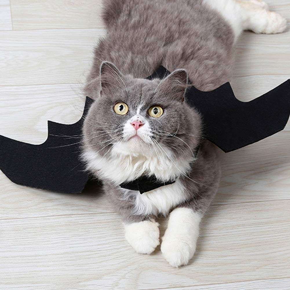 NACOCO Pet Halloween Bat Wings Costume Cool Batman Design Party Clothes for Cat Small Dog