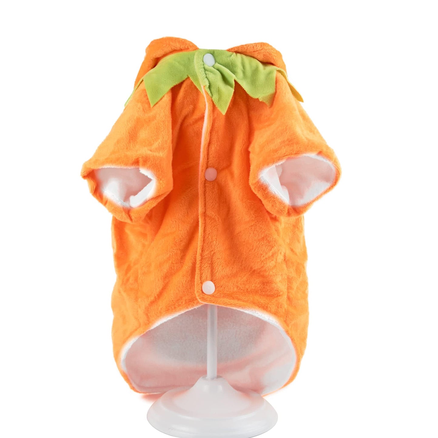 NACOCO Halloween Dog Cat Pumpkin Costume Puppy Clothes Fleece Hoodie Pet Coat for Small to Medium Dogs