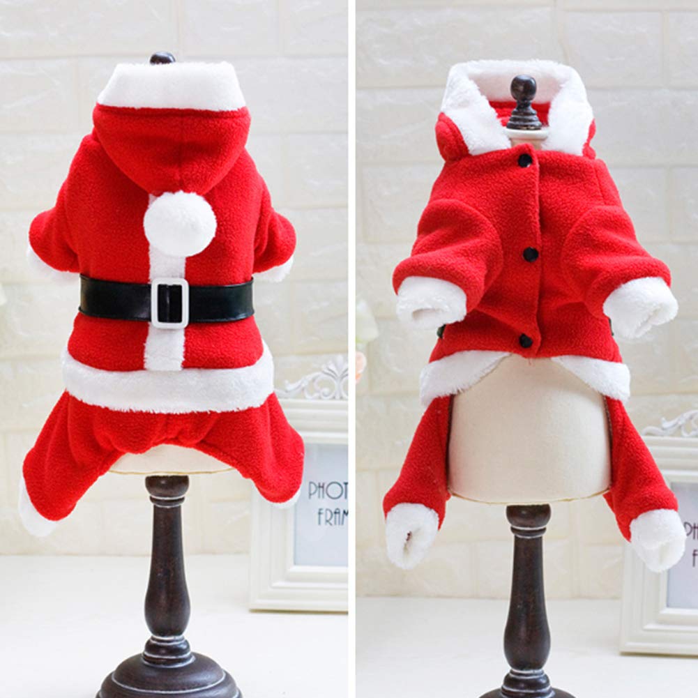 NACOCO Dog Christmas Costume Pet Winter Coat Cat Hoodies Warm Santa Claus Clothes
