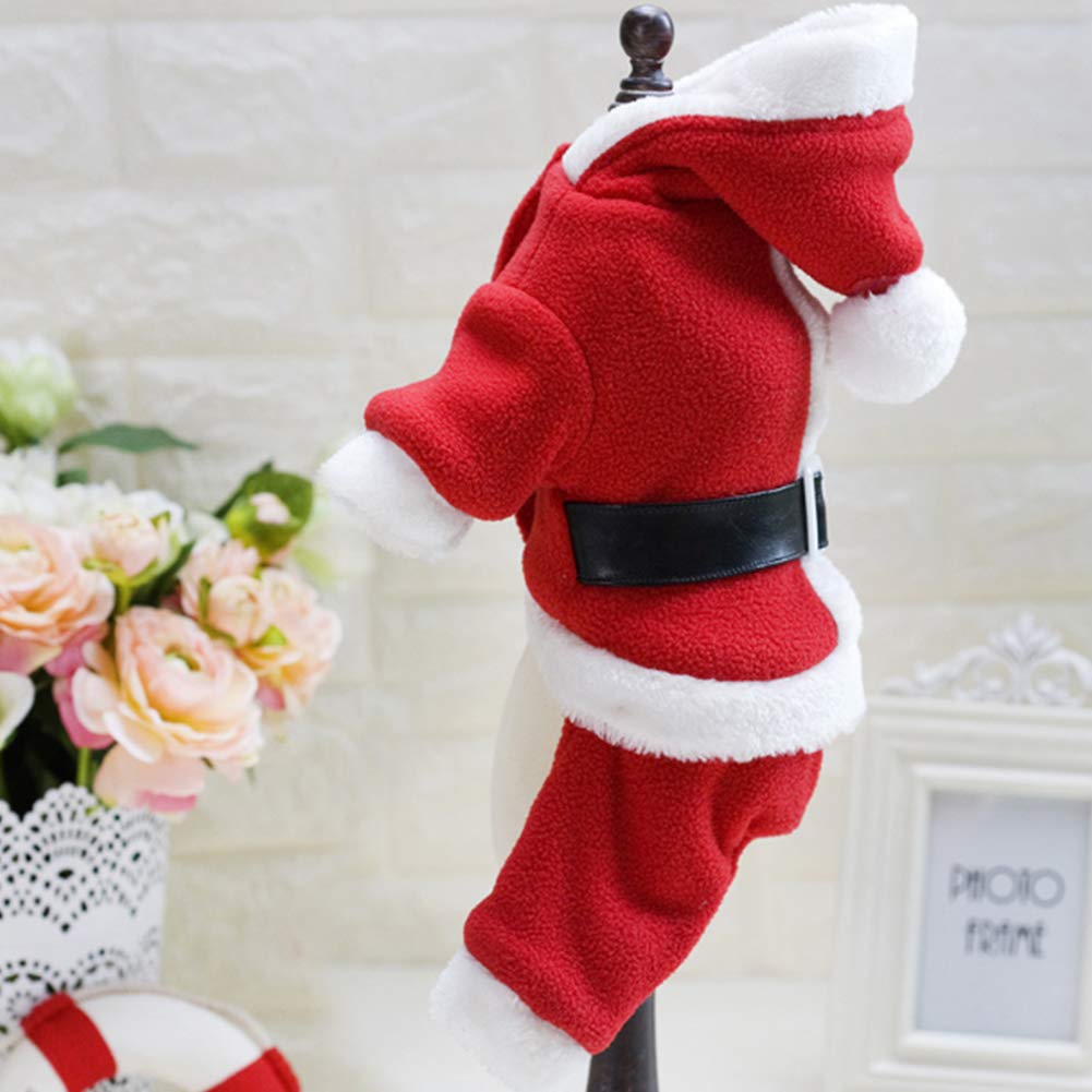NACOCO Dog Christmas Costume Pet Winter Coat Cat Hoodies Warm Santa Claus Clothes